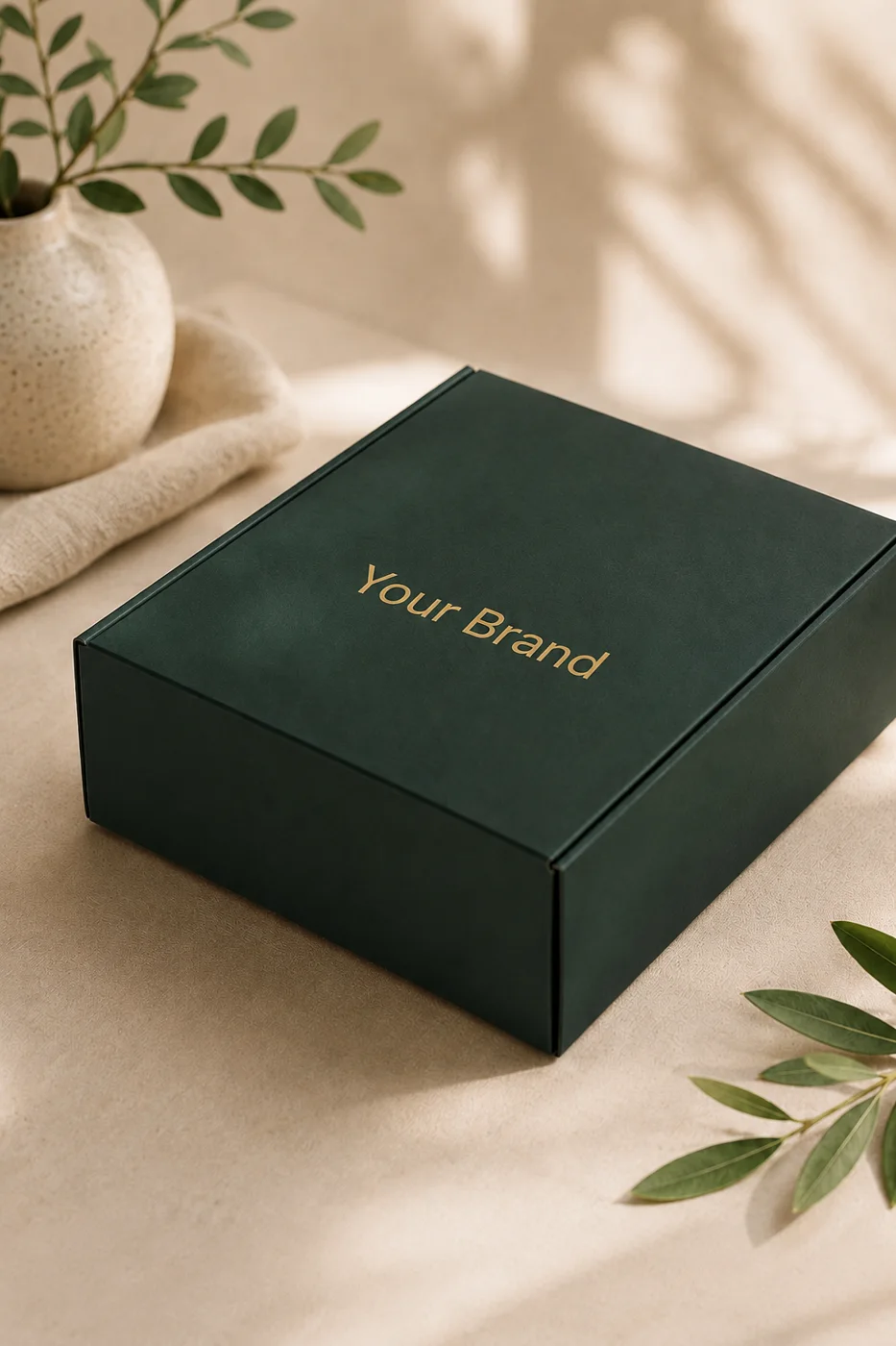 Branded Gift Box — illustrative branding or finish direction